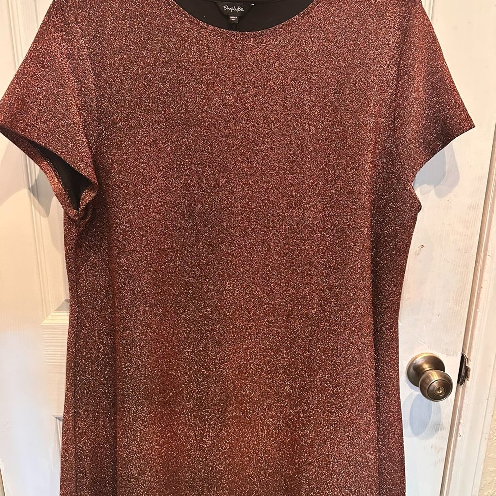Scotch & Soda Maison Bronze Stargazer Lurex Dress/Tunic Size 22